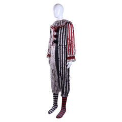 Terrifier 4 (2026) Art The Clown Striped Black Red Jumpsuit Set Outfits Cosplay Costume