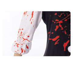 Terrifier 4 (2026) The Little Pale Girl Bloody Black White Dress Halloween Horror Cosplay Costume