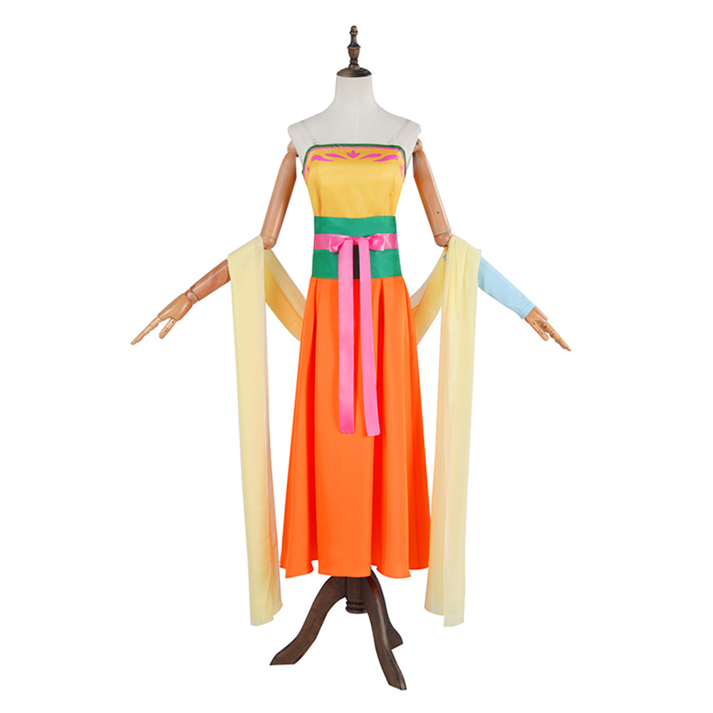 The Apothecary Diaries 2 (2025) Maomao Orange Dress Set Cosplay Costume 