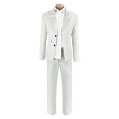 The Bad Guys Mr. Wolf White Suit Set Outfits Cosplay Costume 