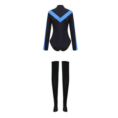The Batman Nightwing Blue Black Jumpsuit For Women Outfits Cosplay Costume 
