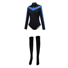 The Batman Nightwing Blue Black Jumpsuit For Women Outfits Cosplay Costume 