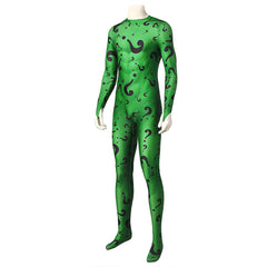 The Batman Riddler Green Jumpsuit Outfits Cosplay Costume Halloween Carnival Suit