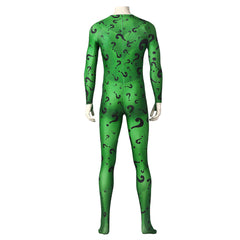 The Batman Riddler Green Jumpsuit Outfits Cosplay Costume Halloween Carnival Suit