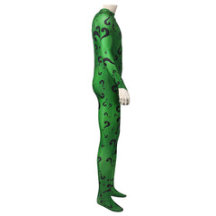 The Batman Riddler Green Jumpsuit Outfits Cosplay Costume Halloween Carnival Suit