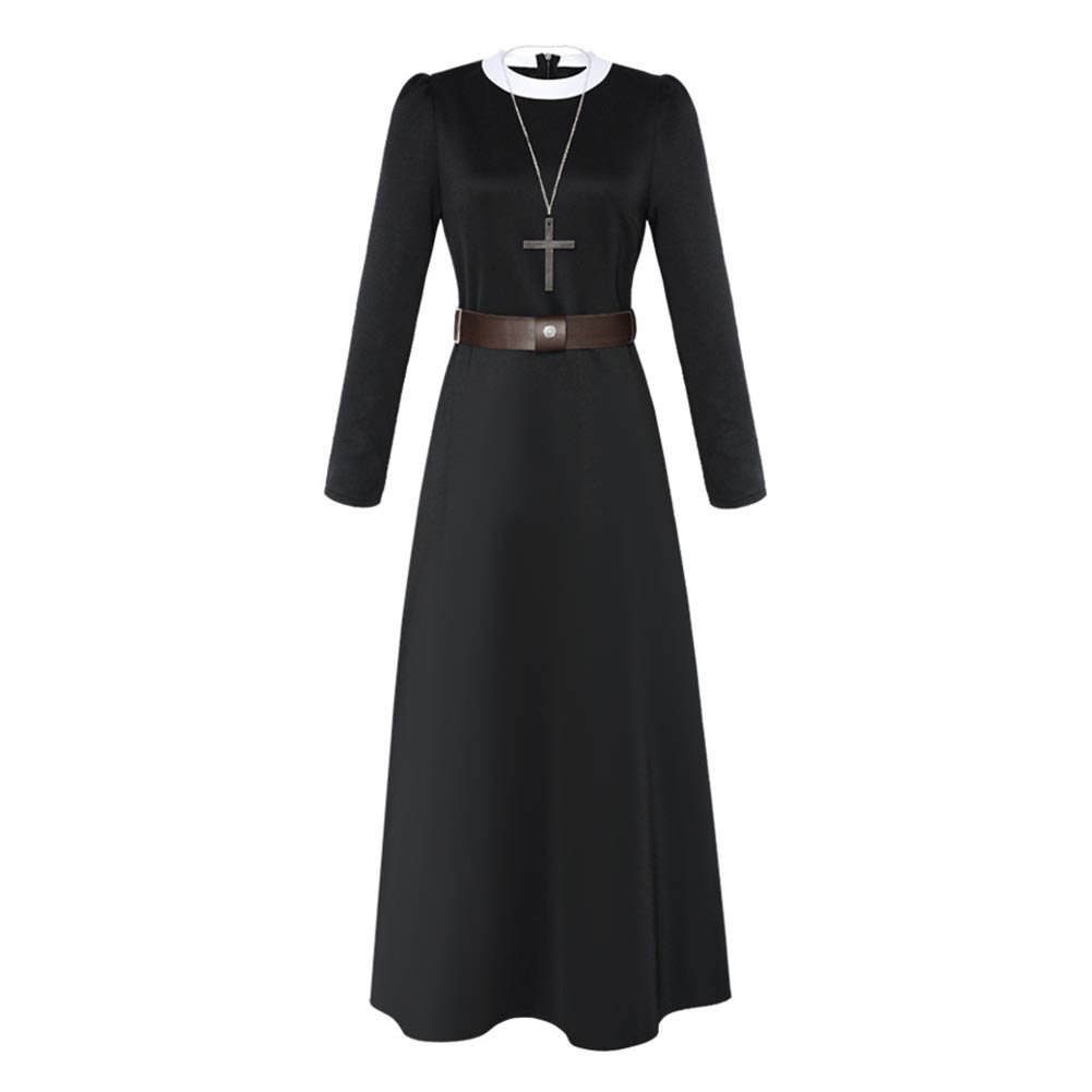 The Conjuring Nun Black Outfits Halloween Horror Cosplay Costume 