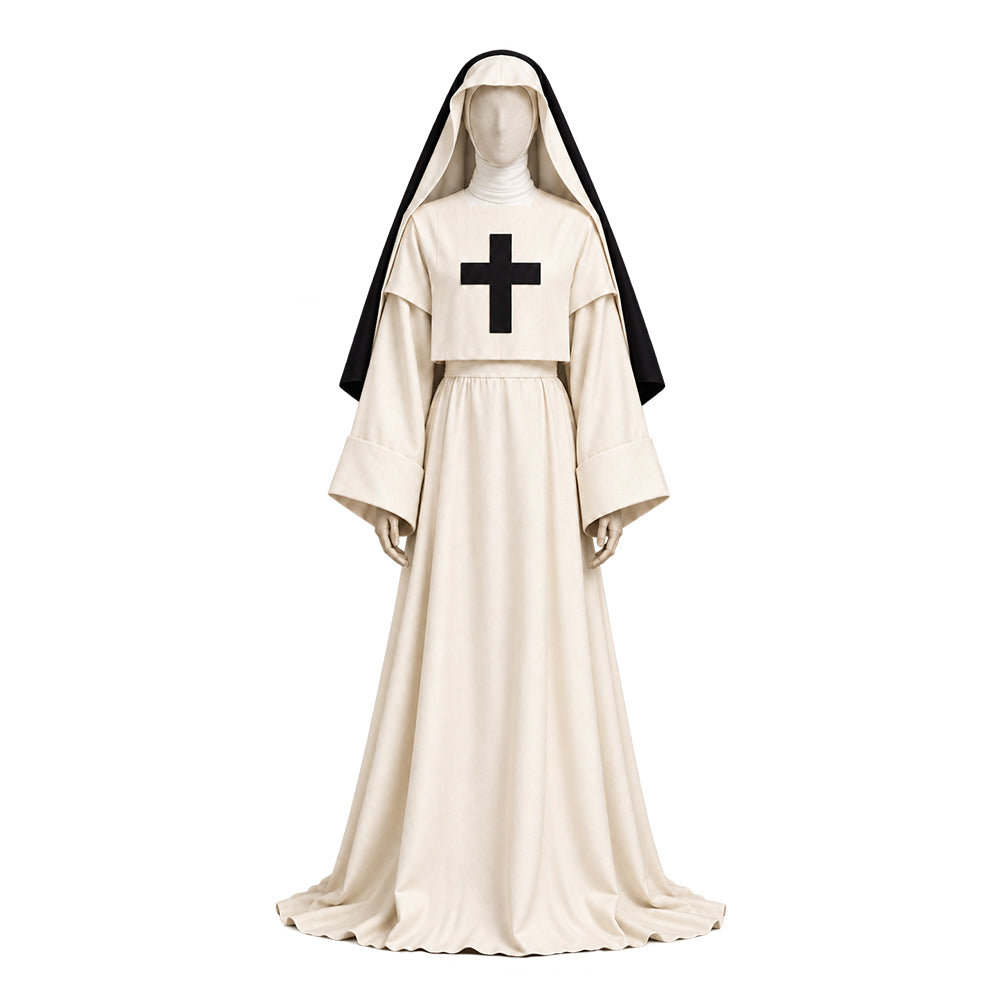 The Devils Sister Jeanne des Anges ​Nun Black White Outfits Halloween Cosplay Costume