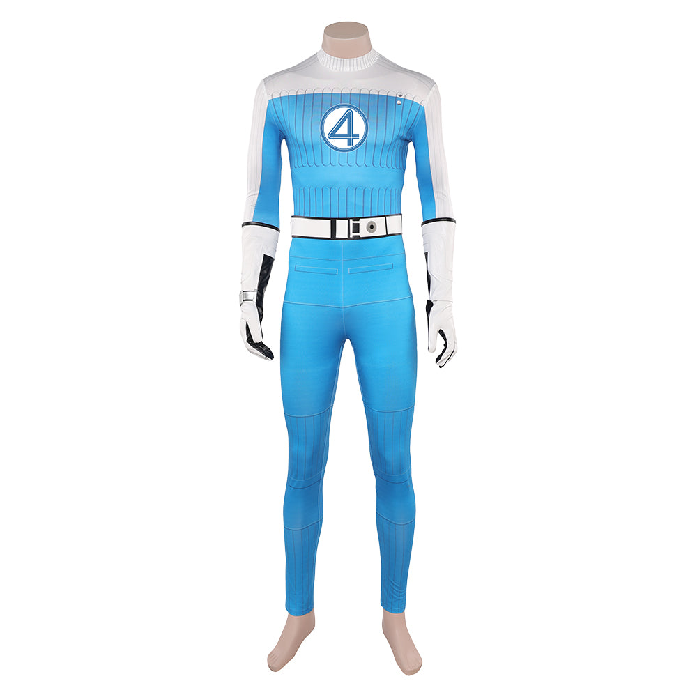 The Fantastic Four: First Steps (2025) Human Torch Blue Uniform Outfits Cosplay Costume 