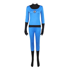 The Fantastic Four: First Steps (2025) Invisible Woman Susan Storm Blue Black Jumpsuit Cosplay Costume 