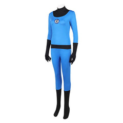 The Fantastic Four: First Steps (2025) Invisible Woman Susan Storm Blue Black Jumpsuit Cosplay Costume 