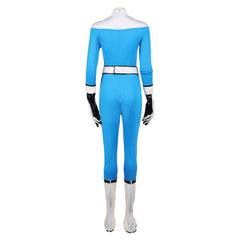 The Fantastic Four: First Steps (2025) Invisible Woman Susan Storm Blue White Uniform Cosplay Costume 