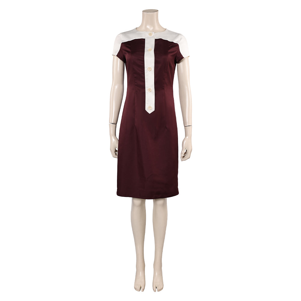 The Fantastic Four: First Steps (2025) Invisible Woman Susan Storm Brown Dress Outfits Cosplay Costume