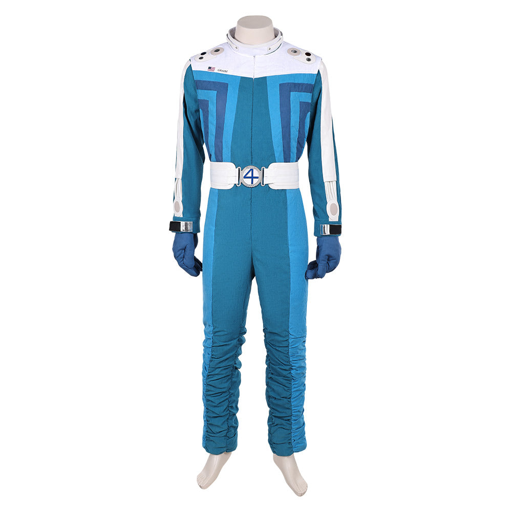 The Fantastic Four: First Steps (2025) The Thing Blue Jumpsuit Jacket Set Outfits Cosplay Costume 