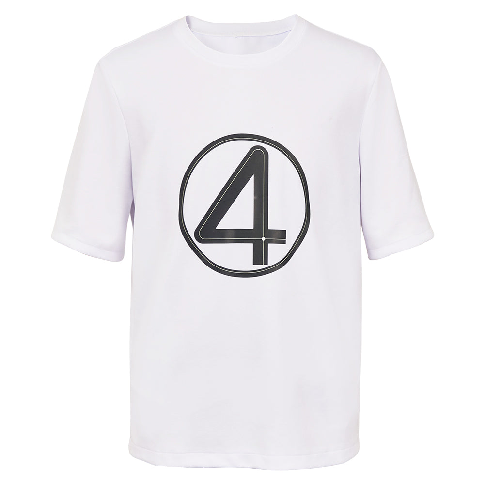 The Fantastic Four: First Steps (2025) The Thing White T Shirt Cosplay Costume
