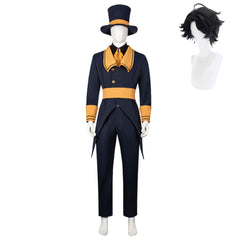 The Freak Circus Ticket Taker Black Yellow Set Outfits Cosplay Costume Halloween Suit