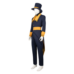 The Freak Circus Ticket Taker Black Yellow Set Outfits Cosplay Costume Halloween Suit 