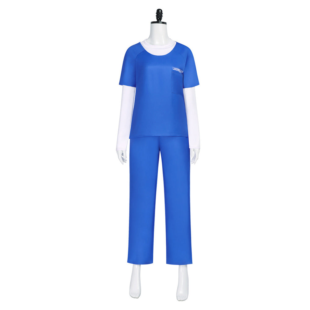 The Gifted Polaris Lorna Dane Blue Jail Uniform Outfits Cosplay Costume