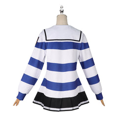 The Hundred Line: Last Defense Academy (2025) Amemiya Darumi Blue Striped Set Cosplay Costume