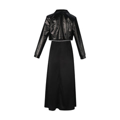 The Hundred Line: Last Defense Academy (2025) Shizuhara Hiruko Black Jacket Dress Set Cosplay Costume