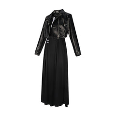The Hundred Line: Last Defense Academy (2025) Shizuhara Hiruko Black Jacket Dress Set Cosplay Costume