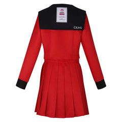 The Hundred Line: Last Defense Academy (2025) Tsukumo Kako Red School Uniform Outfits Cosplay Costume 