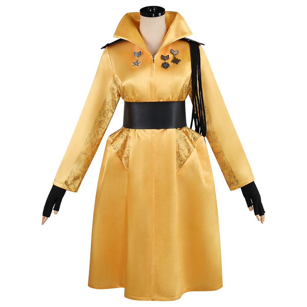 The Hunger Games Drusilla Yellow Dress Set Outfits Cosplay Costume 