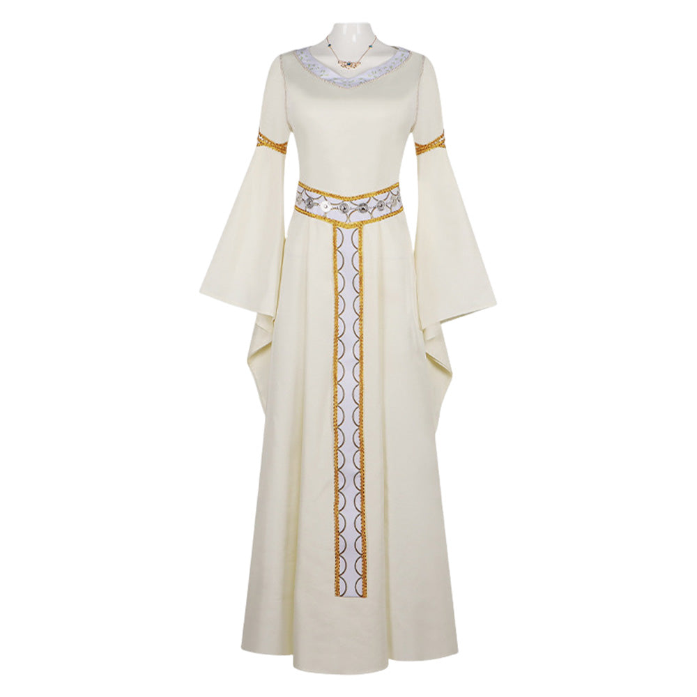 The Lord Of The Rings Eowyn White Dress Set Outfits Cosplay Costume Halloween Suit