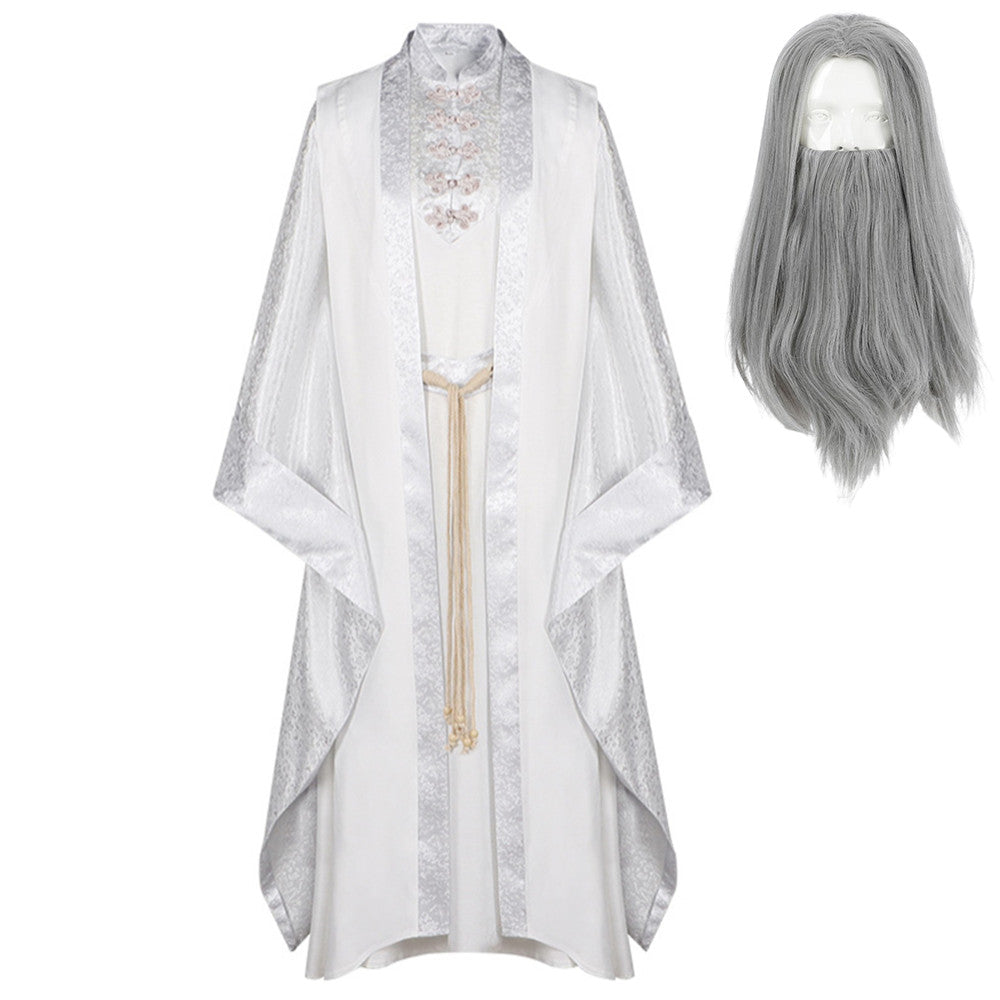 The Lord Of The Rings Saruman White Robe Set Outfits Cosplay Costume