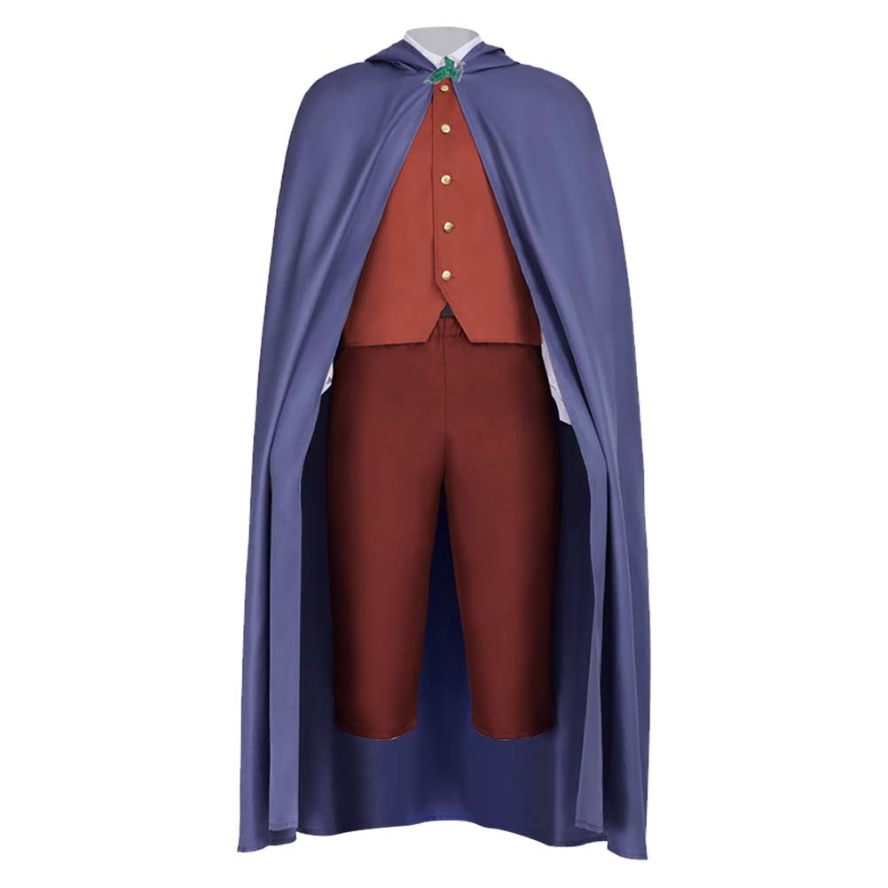The Lord Of The Rings Frodo Baggins Blue Cloak Red Outfits Cosplay Costume 
