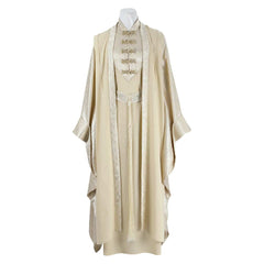 The Lord Of The Rings Saruman Beige Robe Set Outfits Cosplay Costume Halloween Suit 