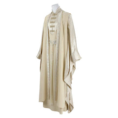 The Lord Of The Rings Saruman Beige Robe Set Outfits Cosplay Costume Halloween Suit 