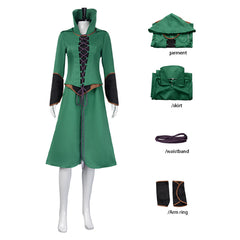 The Lord Of The Rings Season 2 (2024) Galadriel Green Set Outfits Cosplay Costume