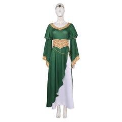 The Lord Of The Rings: The War Of The Rohirrim (2024) Hera Green Dress Outfits Cosplay Costume  