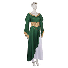 The Lord Of The Rings: The War Of The Rohirrim (2024) Hera Green Dress Outfits Cosplay Costume  