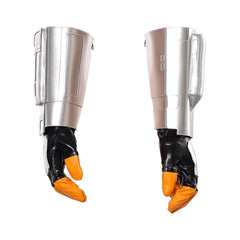The Mando Din Djarin Silver Gloves Wrist Guards Cosplay Accessories Props