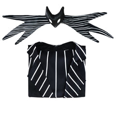 The Nightmare Before Christmas Jack Female Version Black Dress Outfits Cosplay Costume Halloween Suit 