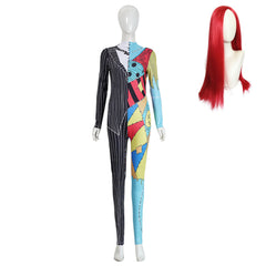 The Nightmare Before Christmas Jack Sally Printed Jumpsuit Outfits Cosplay Costume