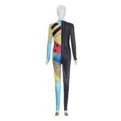 The Nightmare Before Christmas Jack Sally Printed Jumpsuit Outfits Cosplay Costume 