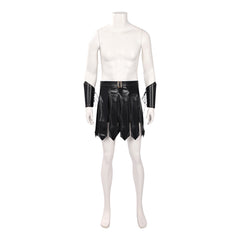 The Odyssey (2026) Agamemnon Black Leather Skirt Bracers Set Outfits Cosplay Costume 