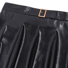 The Odyssey (2026) Agamemnon Black Leather Skirt Bracers Set Outfits Cosplay Costume 