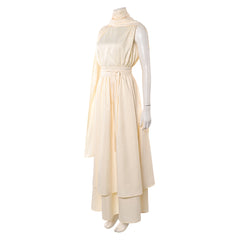 The Odyssey (2026) Goddess Athena Beige Dress Cape Outfits Cosplay Costume