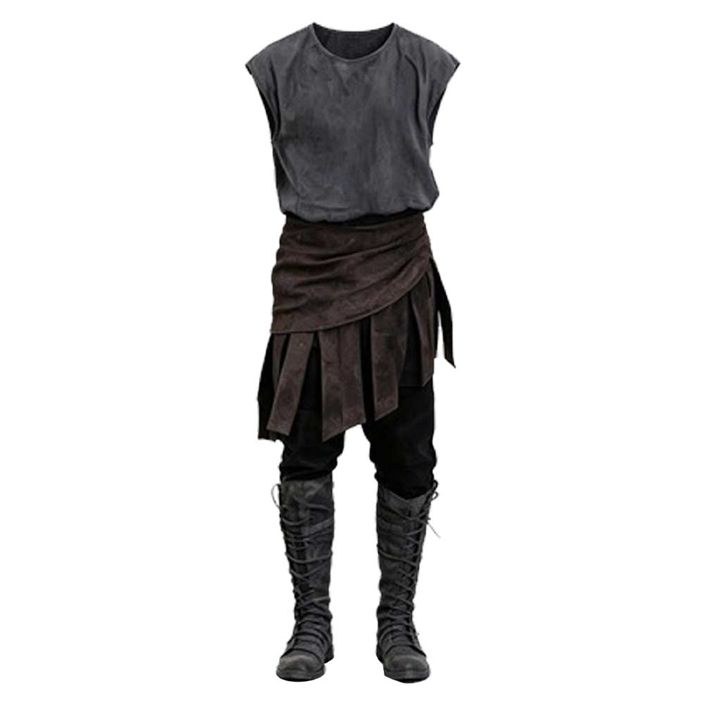 The Odyssey (2026) Odysseus Gray Vest Skirt Set Outfits Cosplay Costume