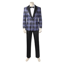 The Penguin (2024) Oswald Cobblepot Purple Plaid Suit Outfits Cosplay Costume 