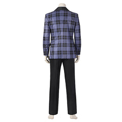 The Penguin (2024) Oswald Cobblepot Purple Plaid Suit Outfits Cosplay Costume 