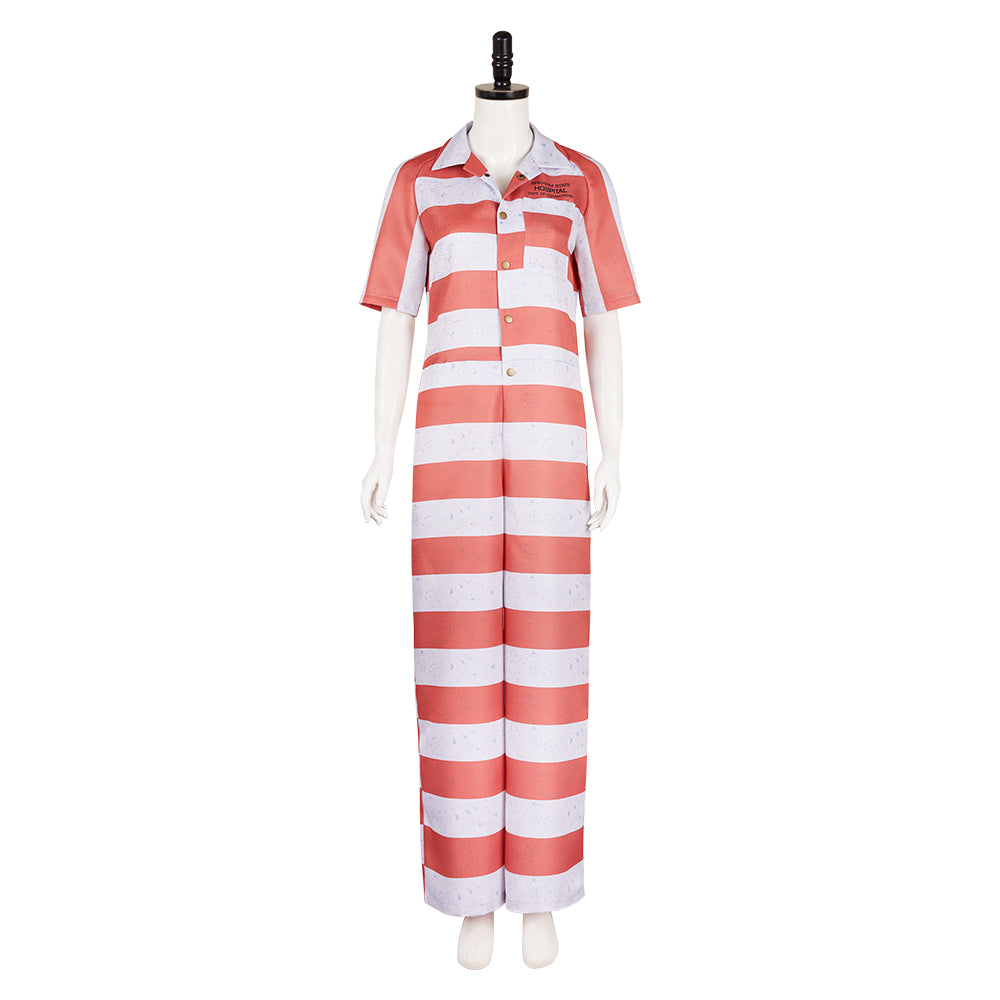 The Penguin (2024) Sofia Falcone Stripe Jumpsuit Outfits Cosplay Costume 