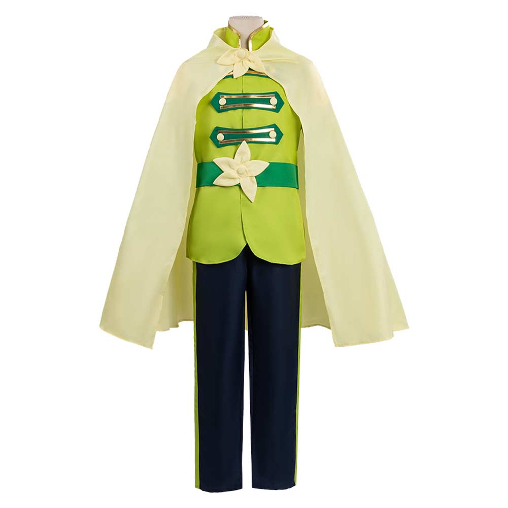 The Princess And the Frog Prince Naveen Green Set Outfits Cosplay Costume