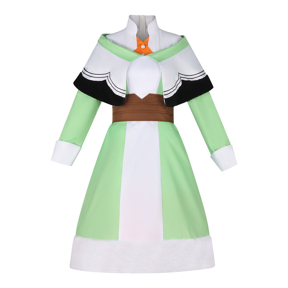 The Ribbon Hero (2026) Pine Green Dress Set Outfits Cosplay Costume 