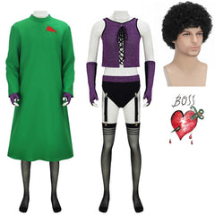The Rocky Horror Picture Show Dr. Frank-N-Furter Green Lab Full Set Cosplay Costume