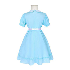 The Shining Twins Grady Sisters Blue Dress Outfits Horror Halloween Cosplay Costume 