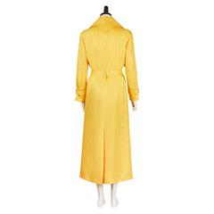 The Substance (2024) Elisabeth Yellow Coat Jacket Outfits Cosplay Costume 